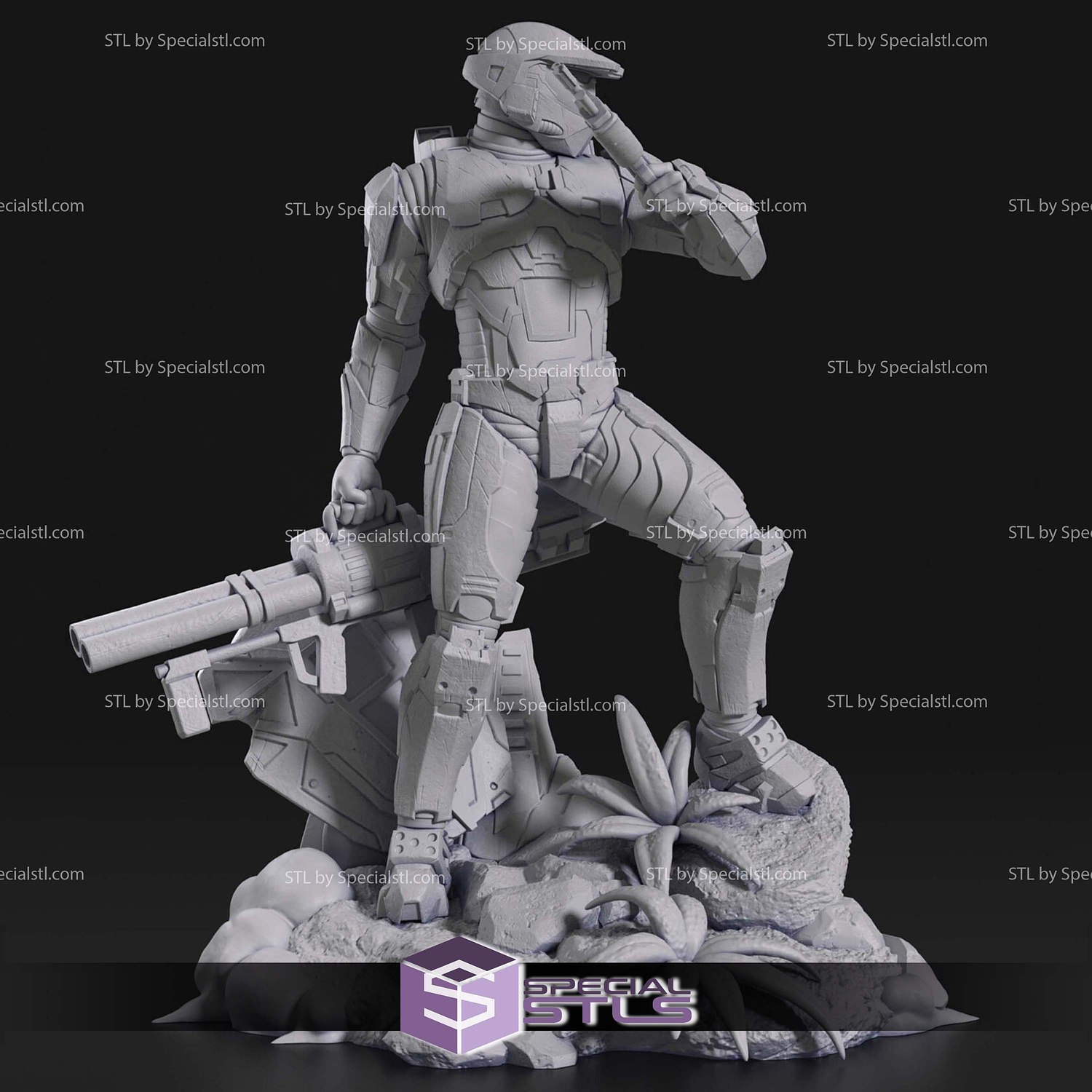 Master Chief Forest Halo 3D Printer Files STL Model — view 3
