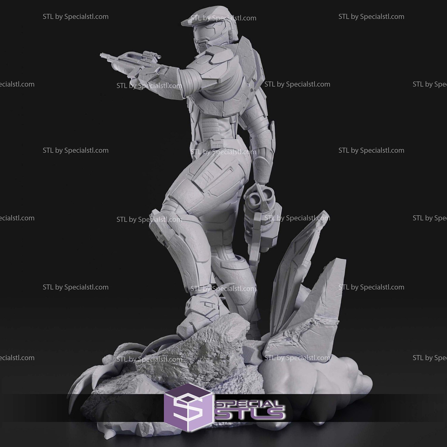 Master Chief Forest Halo 3D Printer Files STL Model — view 4