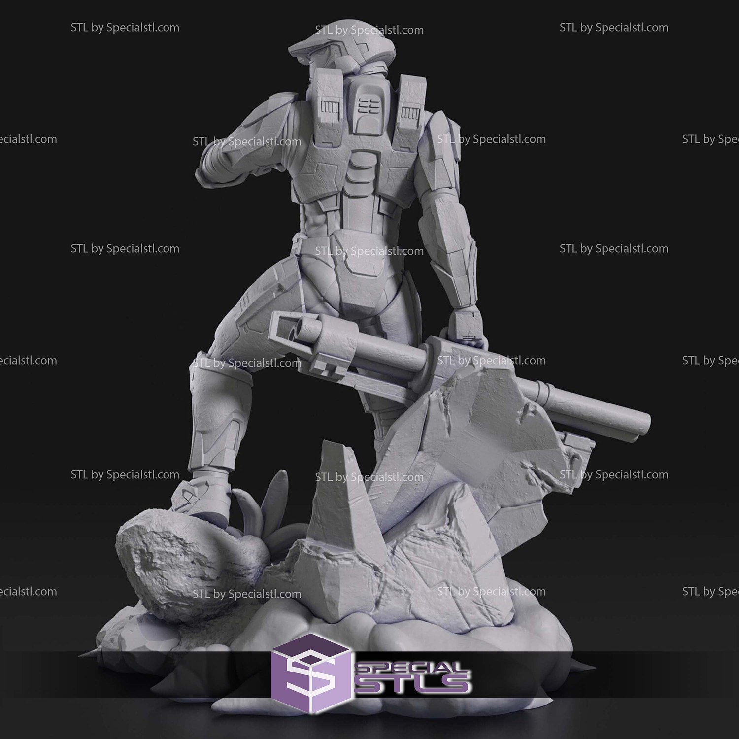 Master Chief Forest Halo 3D Printer Files STL Model — view 5