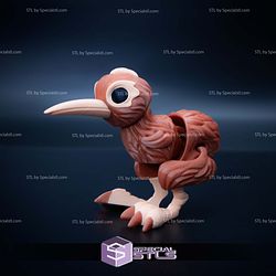 Super Basic STL Flexi Kiwi Bird 3D Model