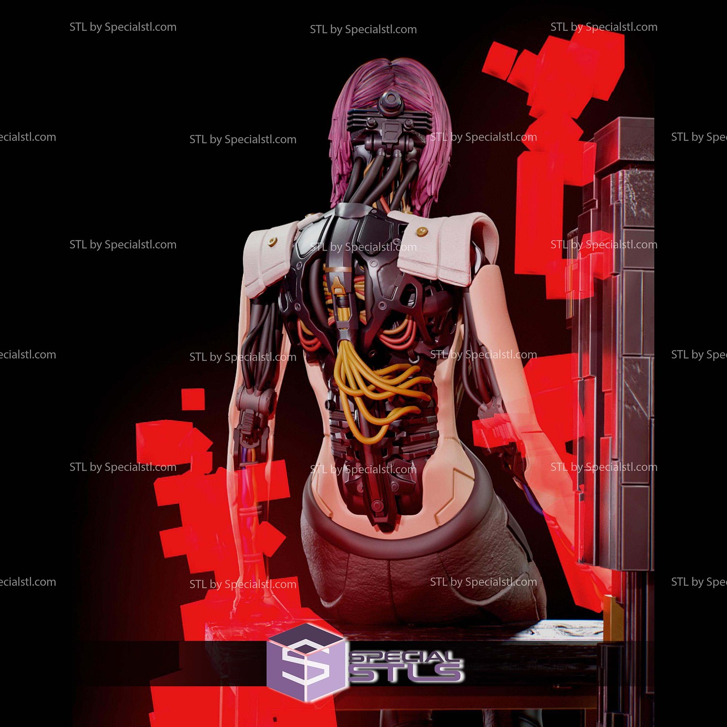 Songbird Cyberpunk 2077 Sitting 1-6 STL Files 3D Model — view 3