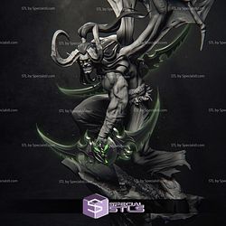 Illidan Stormrage in Battle Digital STL Files 3D Model