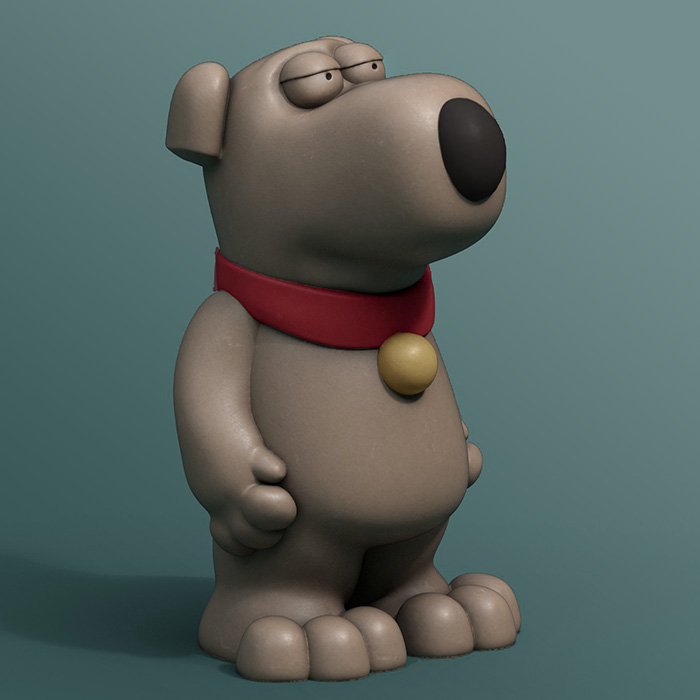 Brian Griffin from Family Guy 3D STL Model