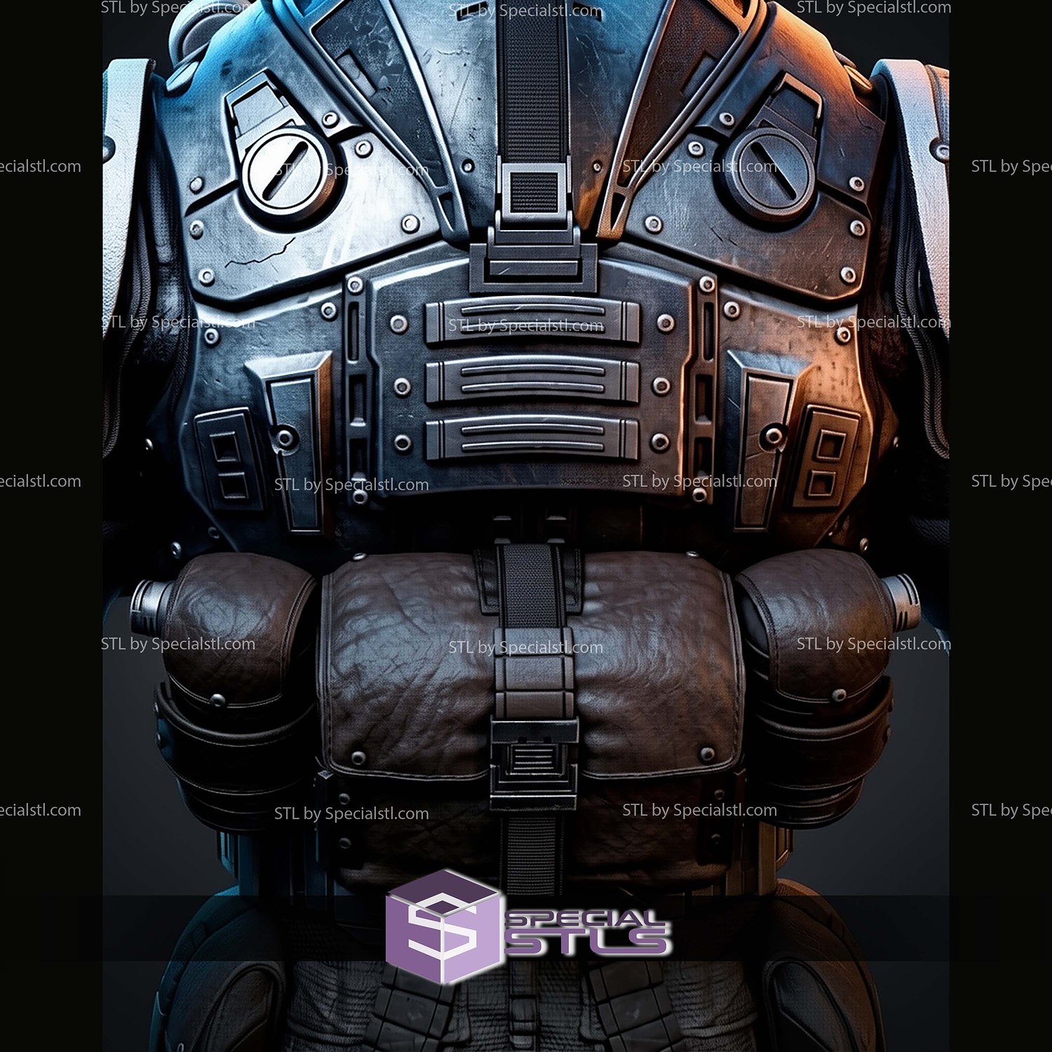 Dominic Santiago Portrait Bust 350mm STL Files 3D Model — view 5