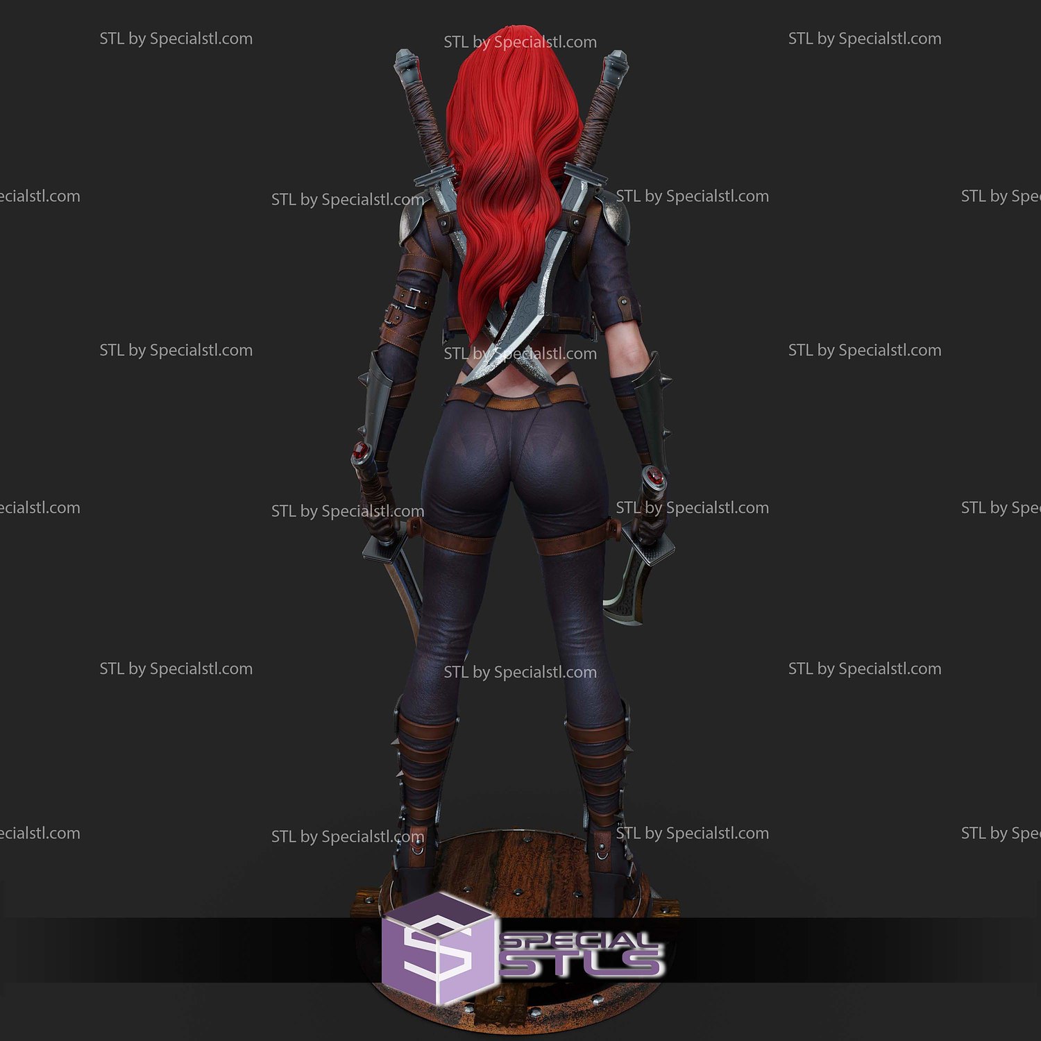 Katarina 2 Sword Sculptures 3D Printing STL Model — view 2