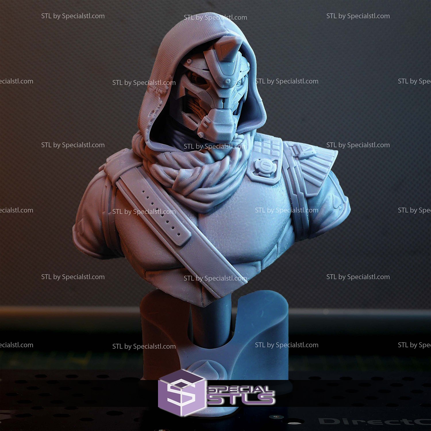 Cayde-6 Destiny Bust 3D Printer Files STL Model — view 2