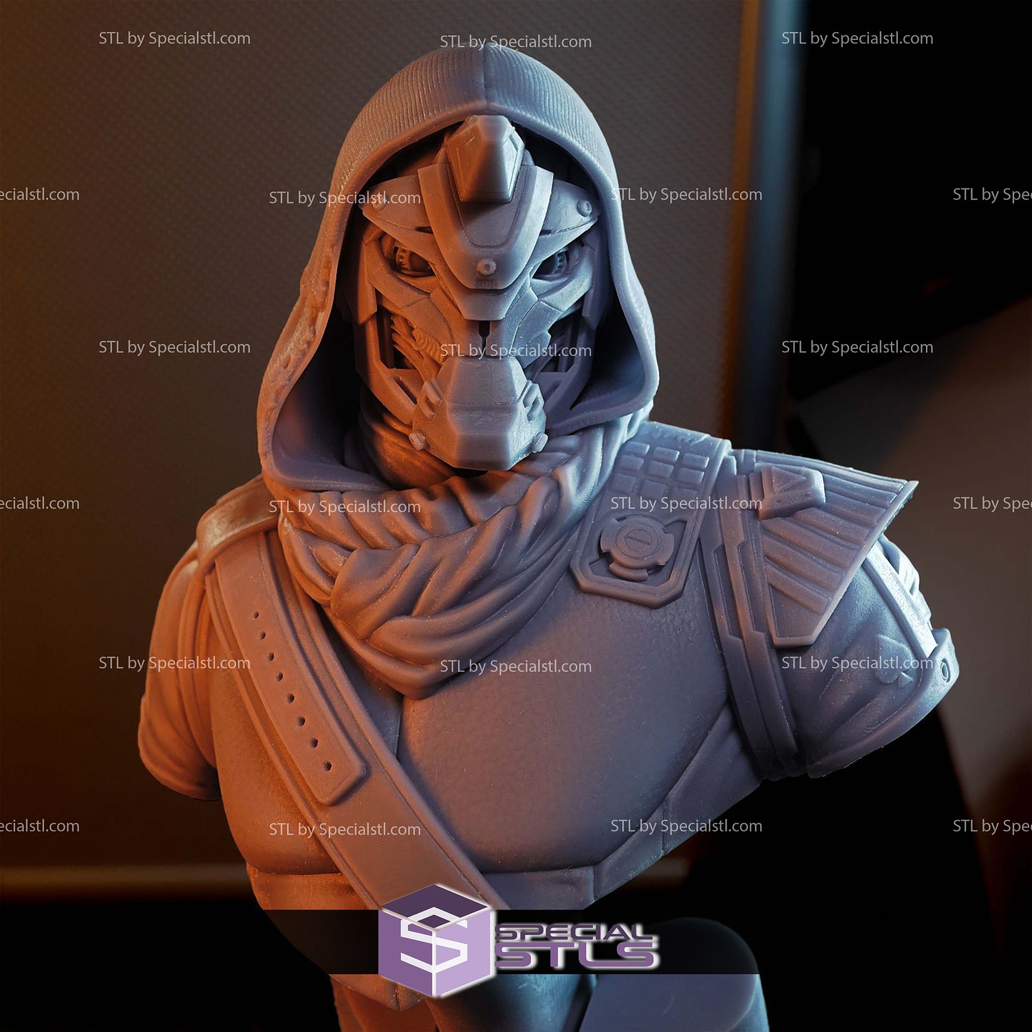 Cayde-6 Destiny Bust 3D Printer Files STL Model — view 3