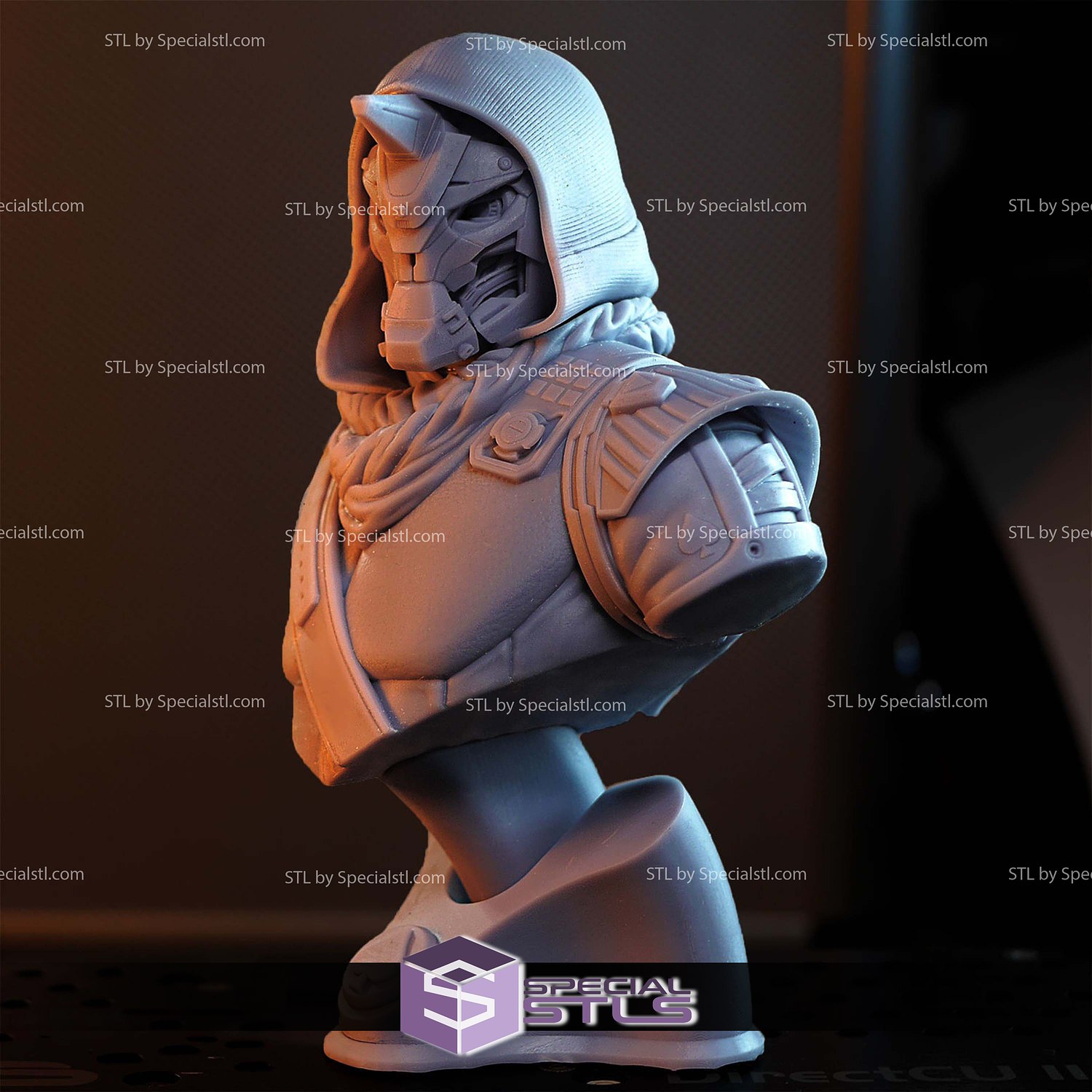 Cayde-6 Destiny Bust 3D Printer Files STL Model — view 4