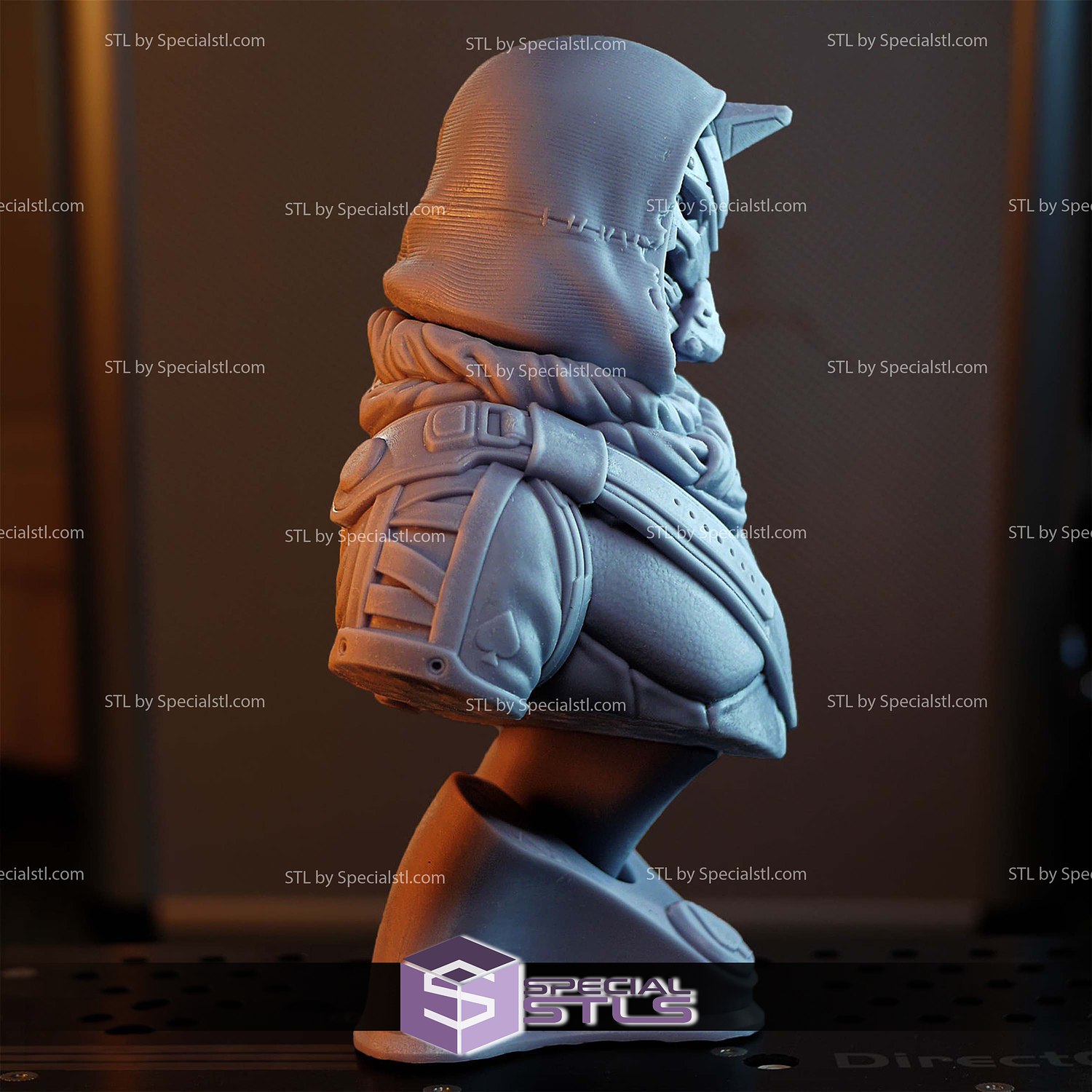 Cayde-6 Destiny Bust 3D Printer Files STL Model — view 6
