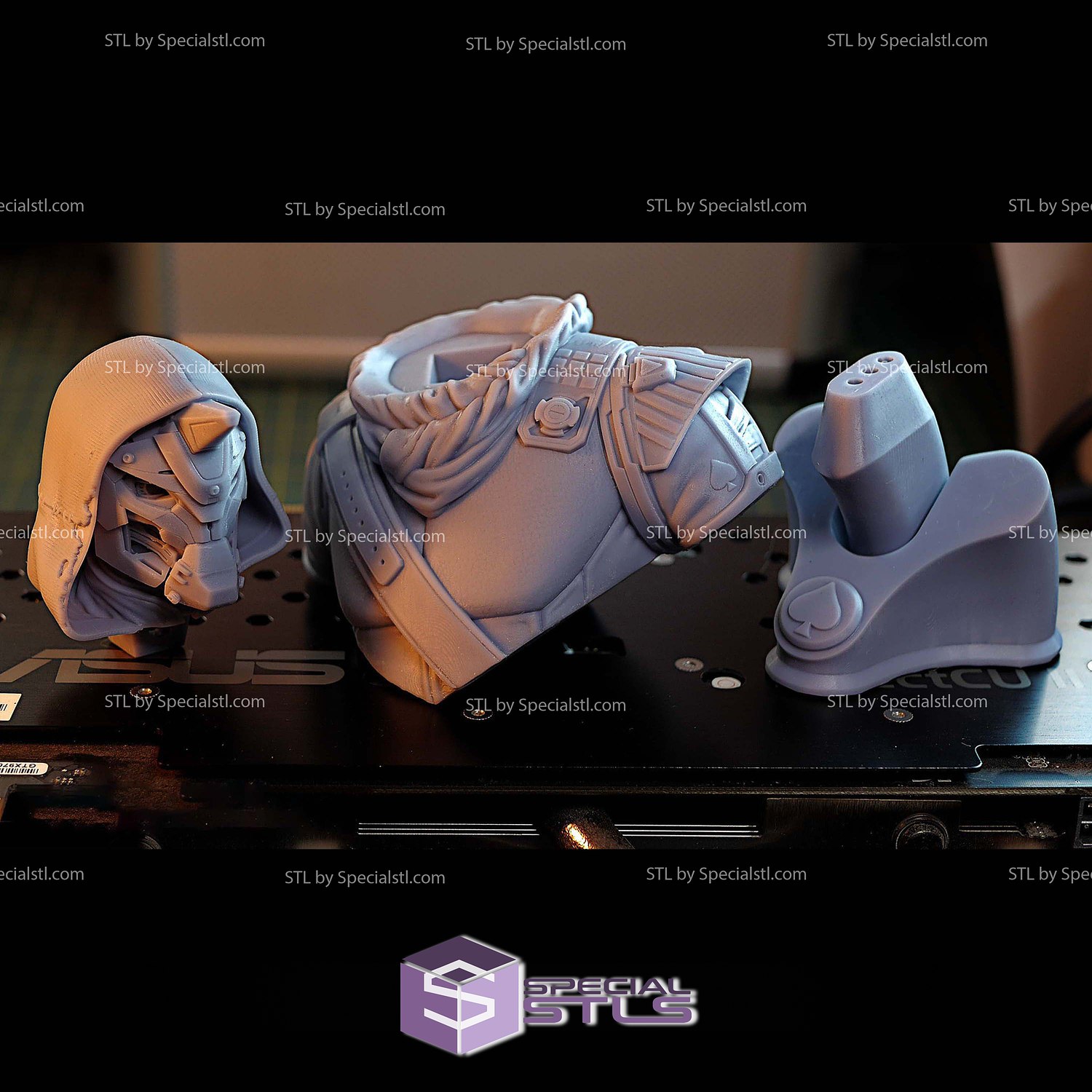 Cayde-6 Destiny Bust 3D Printer Files STL Model — view 7