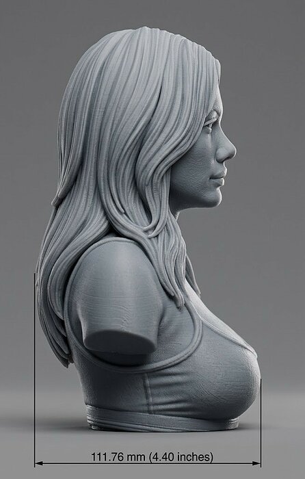 Mia Malkova bust 3D STL Model — view 3