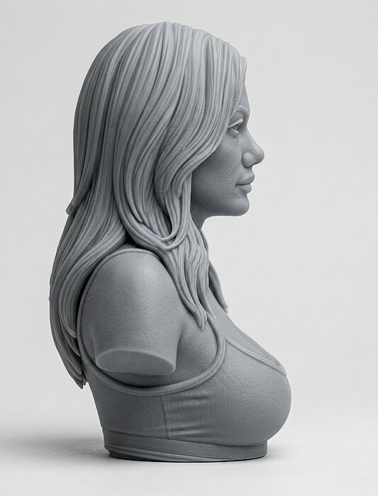 Mia Malkova bust 3D STL Model — view 5