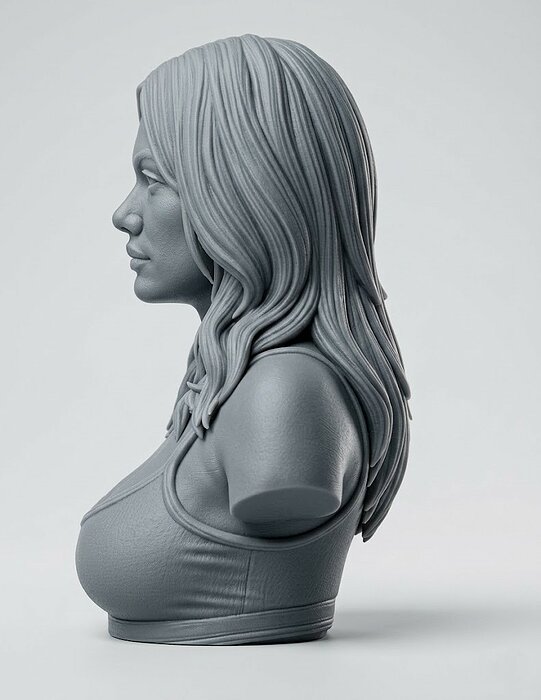 Mia Malkova bust 3D STL Model — view 7