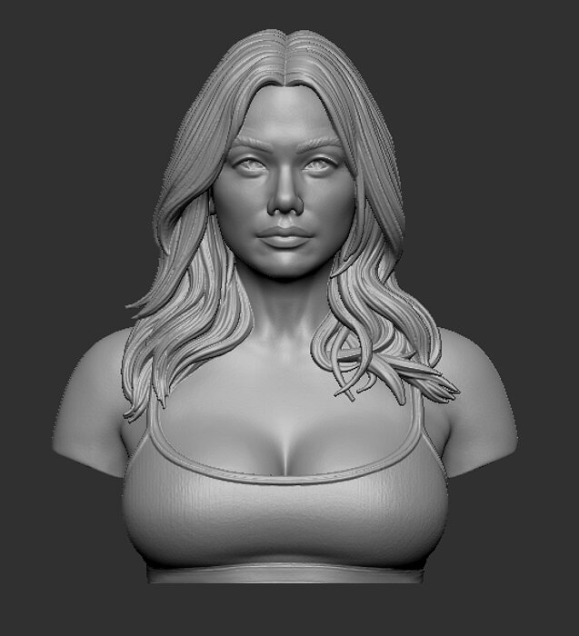 Mia Malkova bust 3D STL Model — view 8