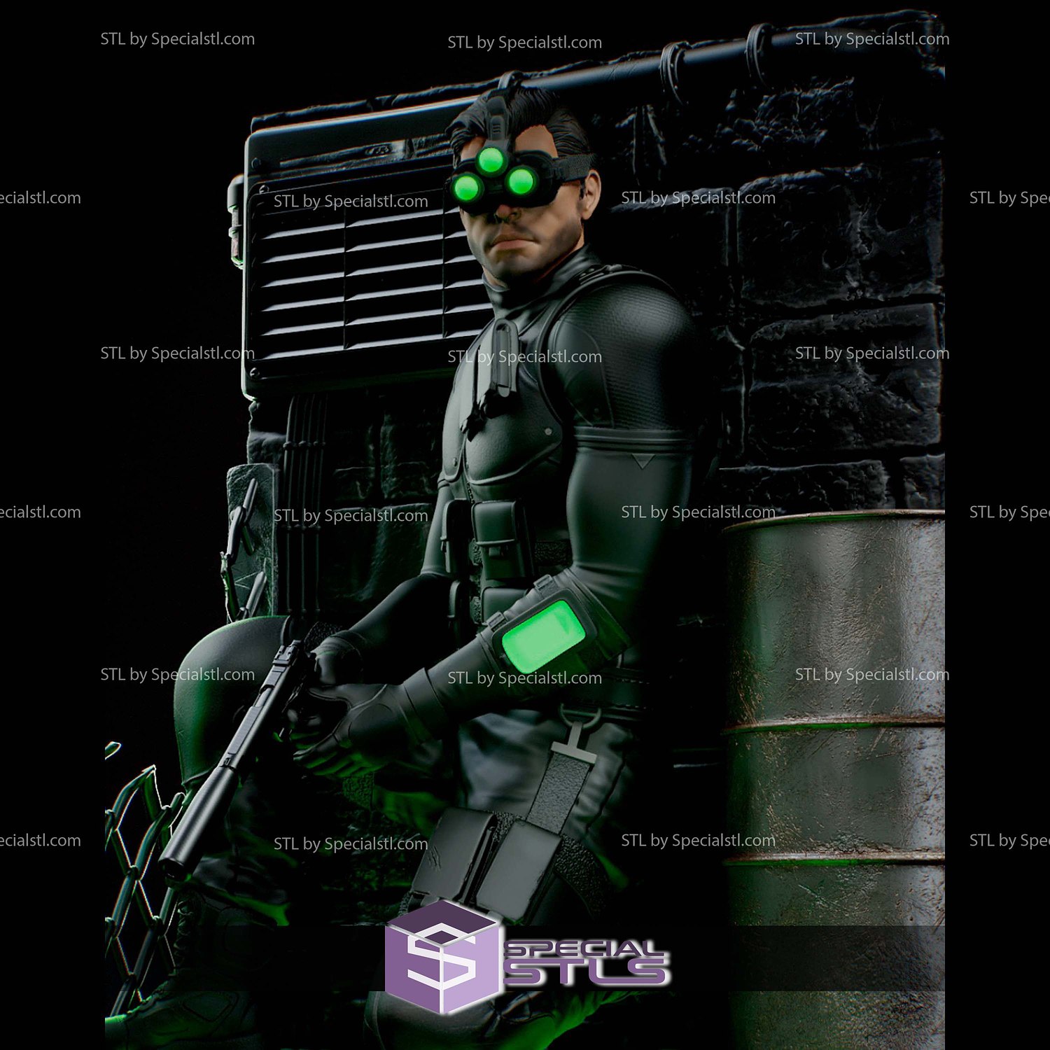 Splinter Cell 1-6 STL Files 3D Model — view 4