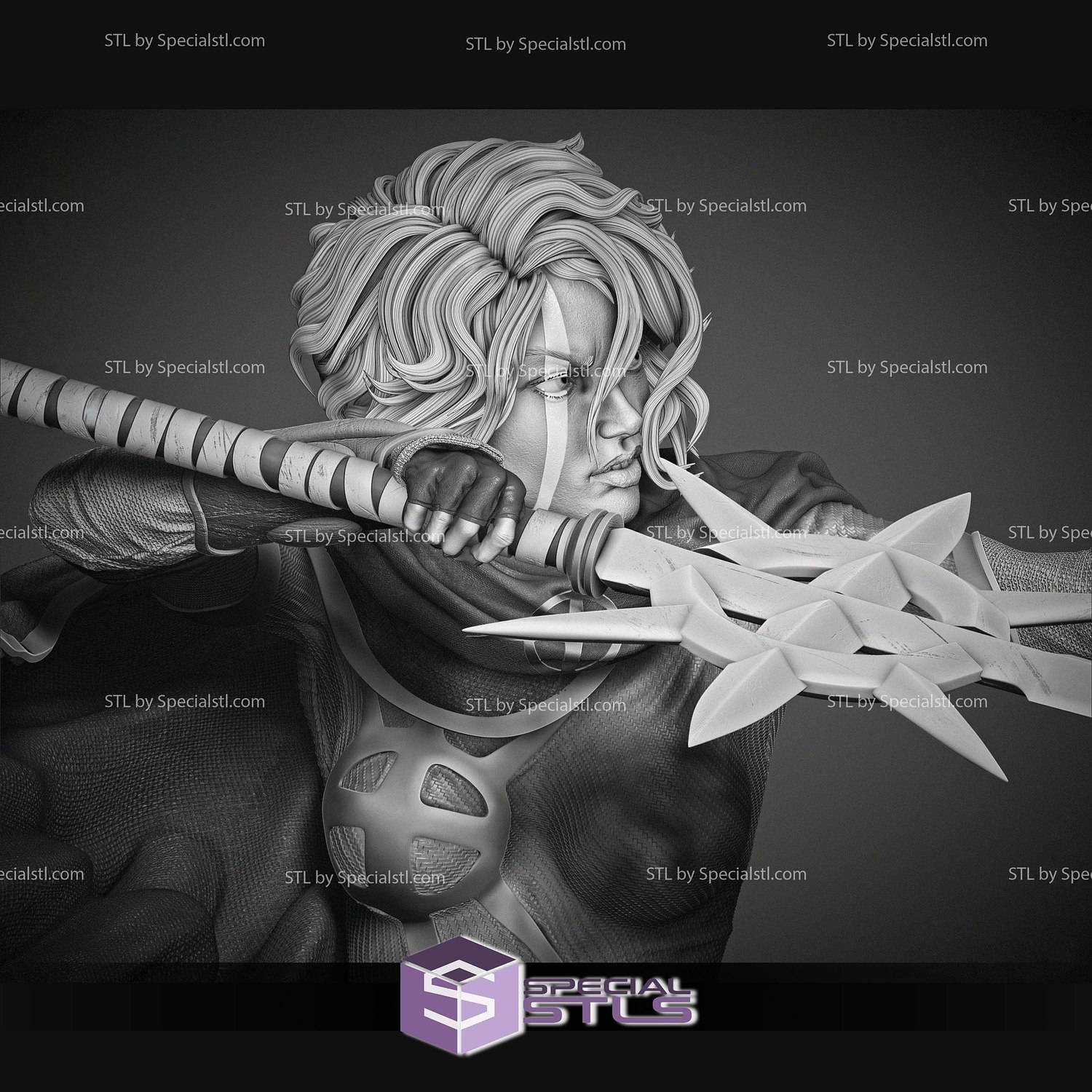 Quasar Marvel Hero Bust 3D Print Files STL Model — view 2