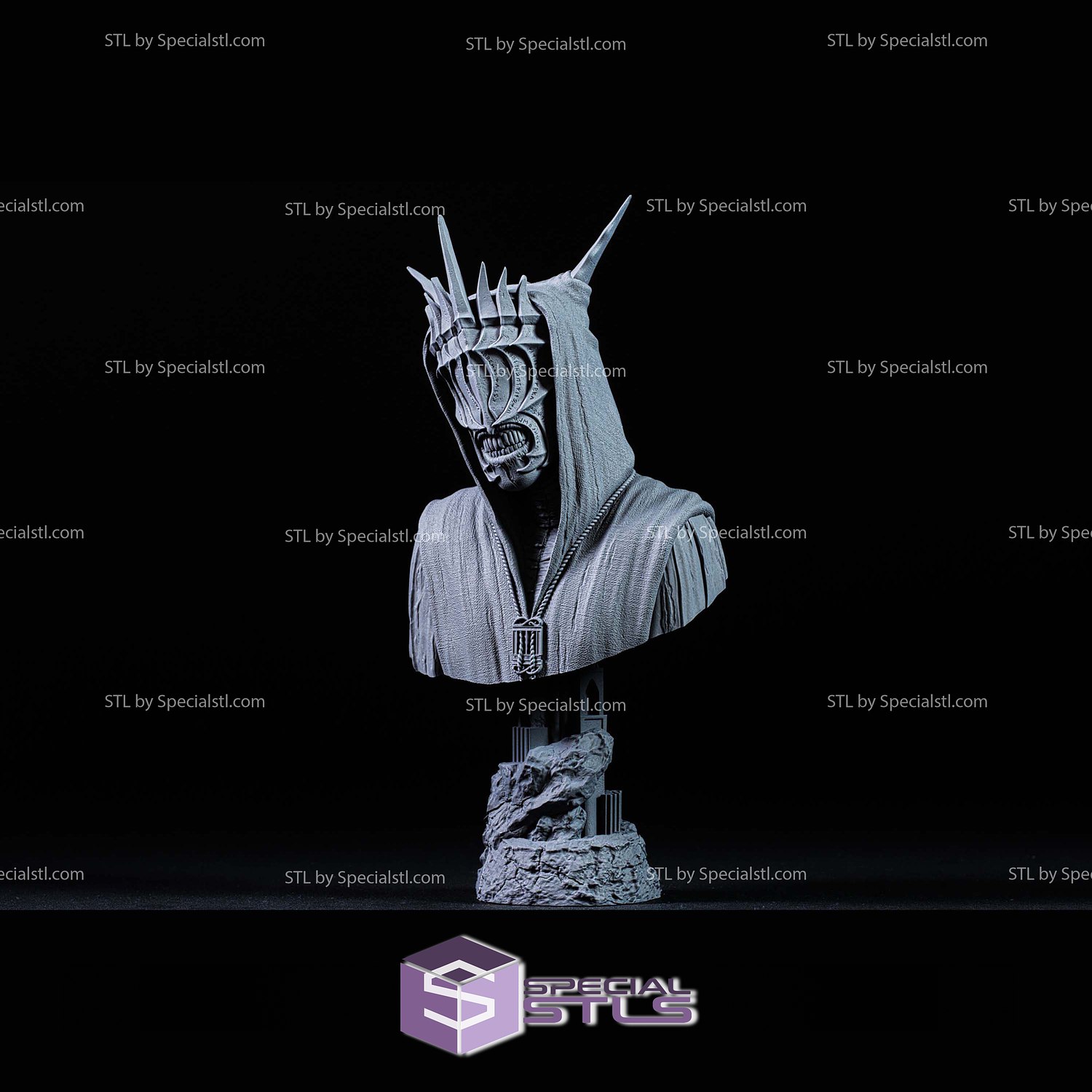 Mouth of Sauron Bust 3D Printer Files STL Model — view 2