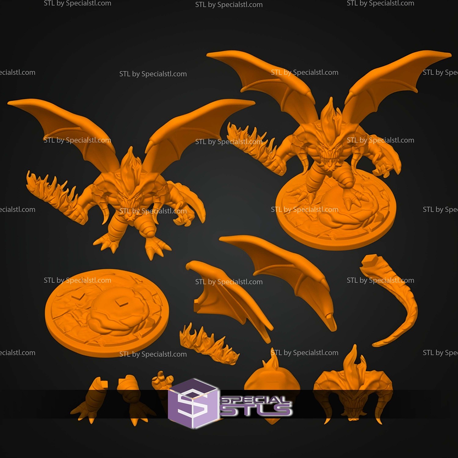Chibi STL Collection Balrog 3D Model — view 3