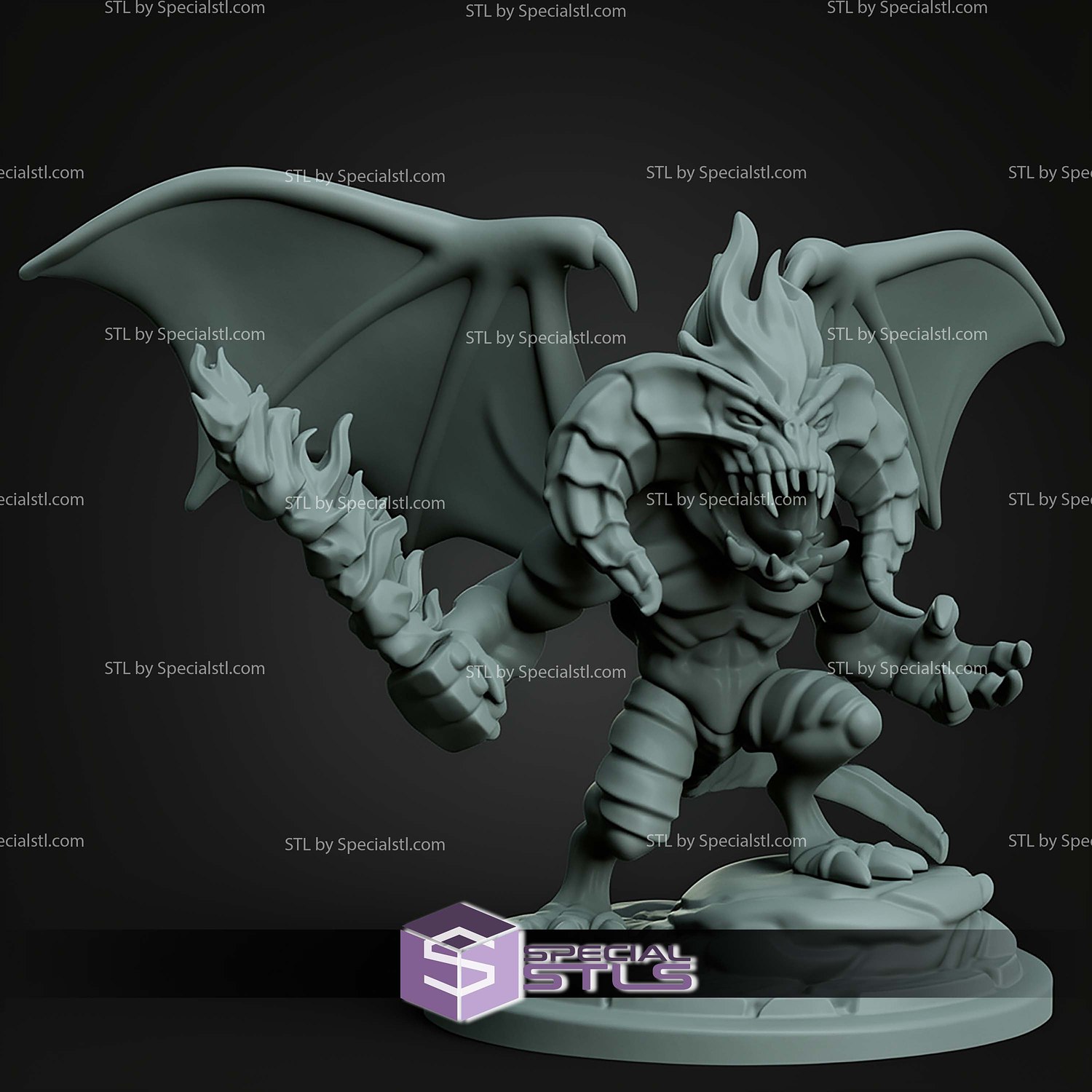 Chibi STL Collection Balrog 3D Model — view 4