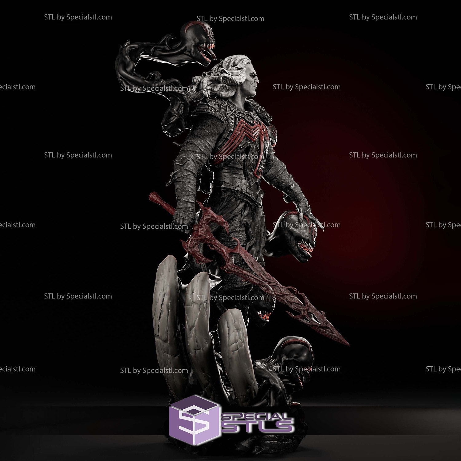 Knull Diorama V3 Sculptures 3D Printing STL Model — view 3