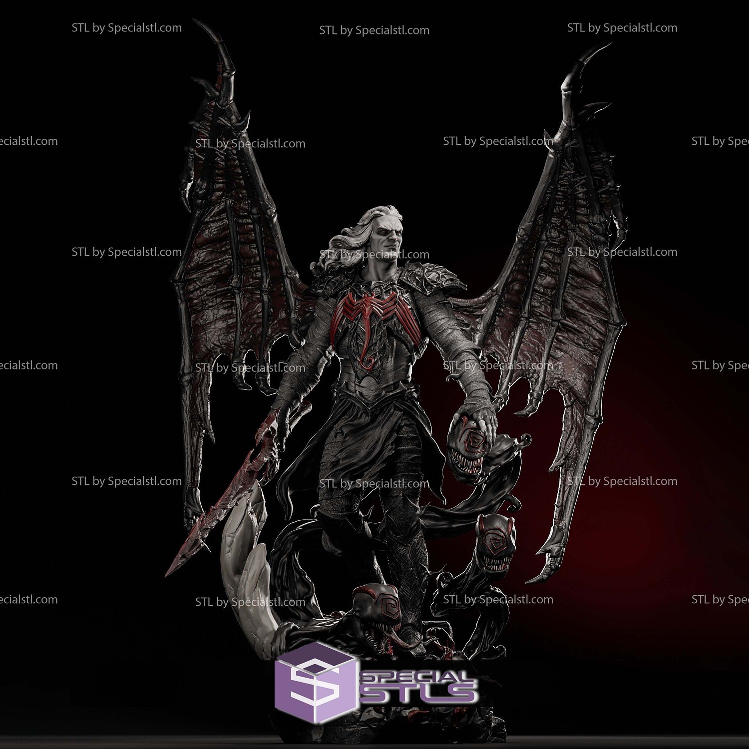 Knull Diorama V3 Sculptures 3D Printing STL Model — view 4