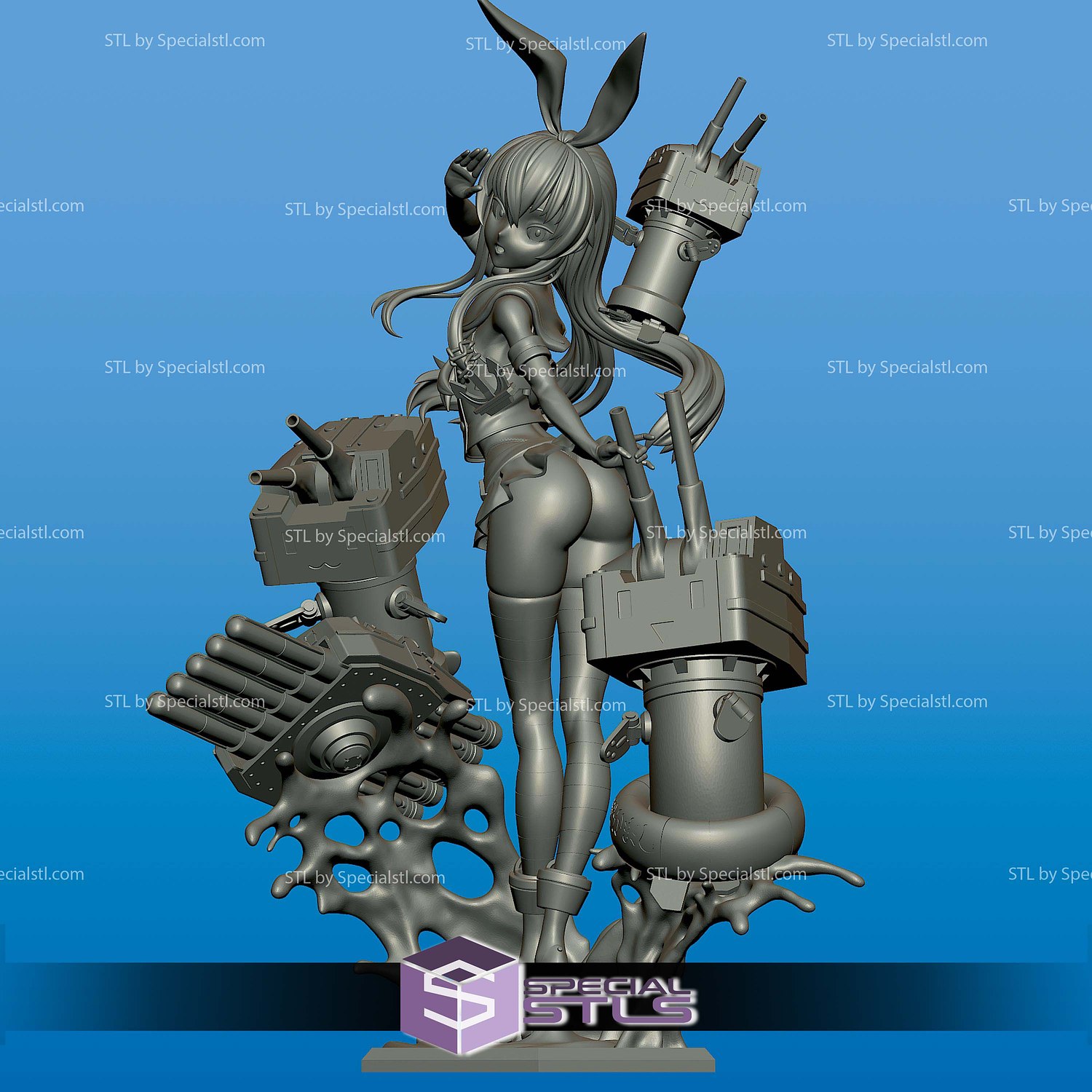 Shimakaze Azur Lane STL Files 3D Model — view 3