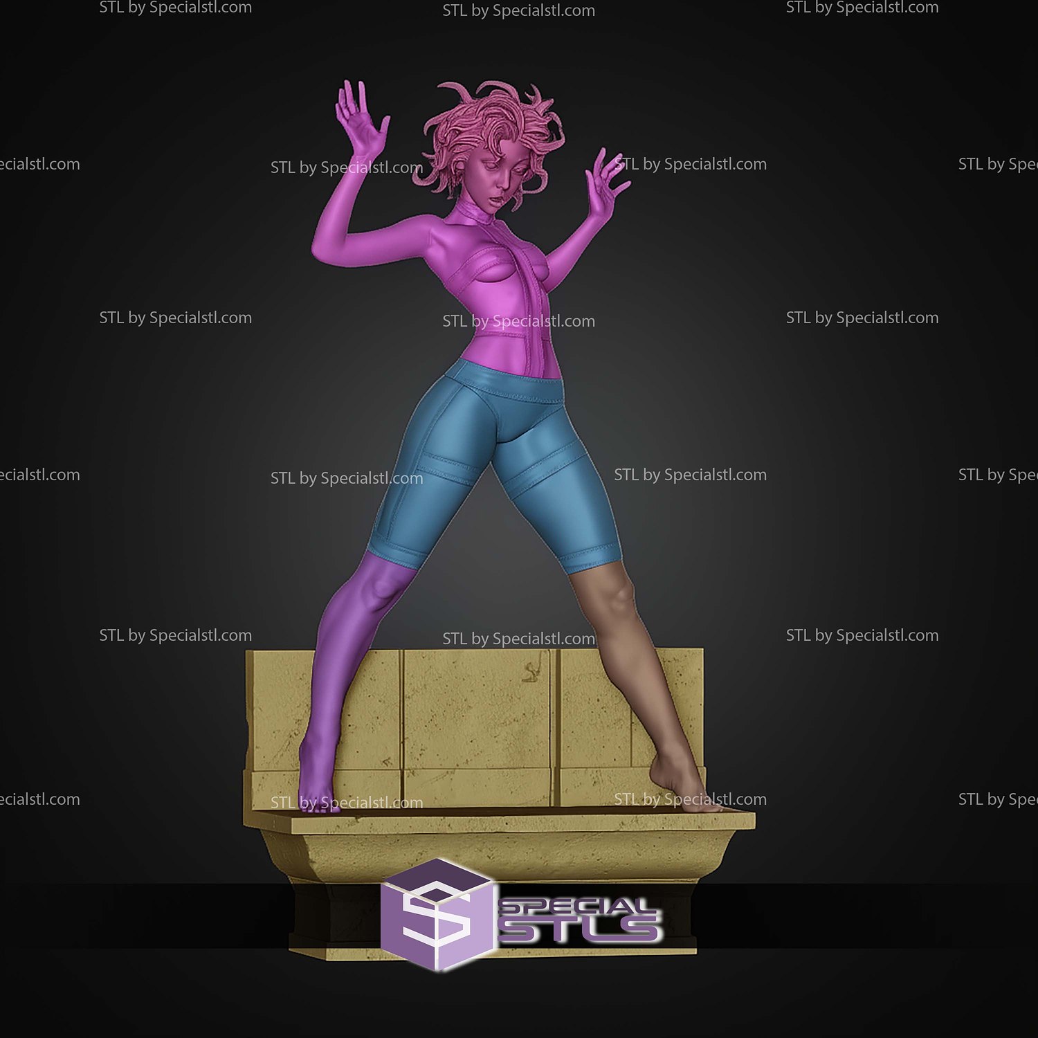 Leeloo Fanart Version STL Files 3D Model — view 7