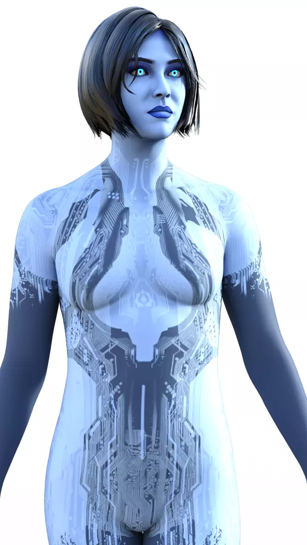 Cortana the Digital Mind Behind the Mission 3D STL Model