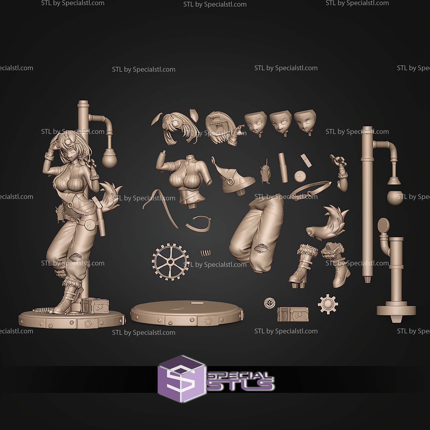 Bonnie Barkswell Virtual Youtuber STL Files 3D Model — view 3