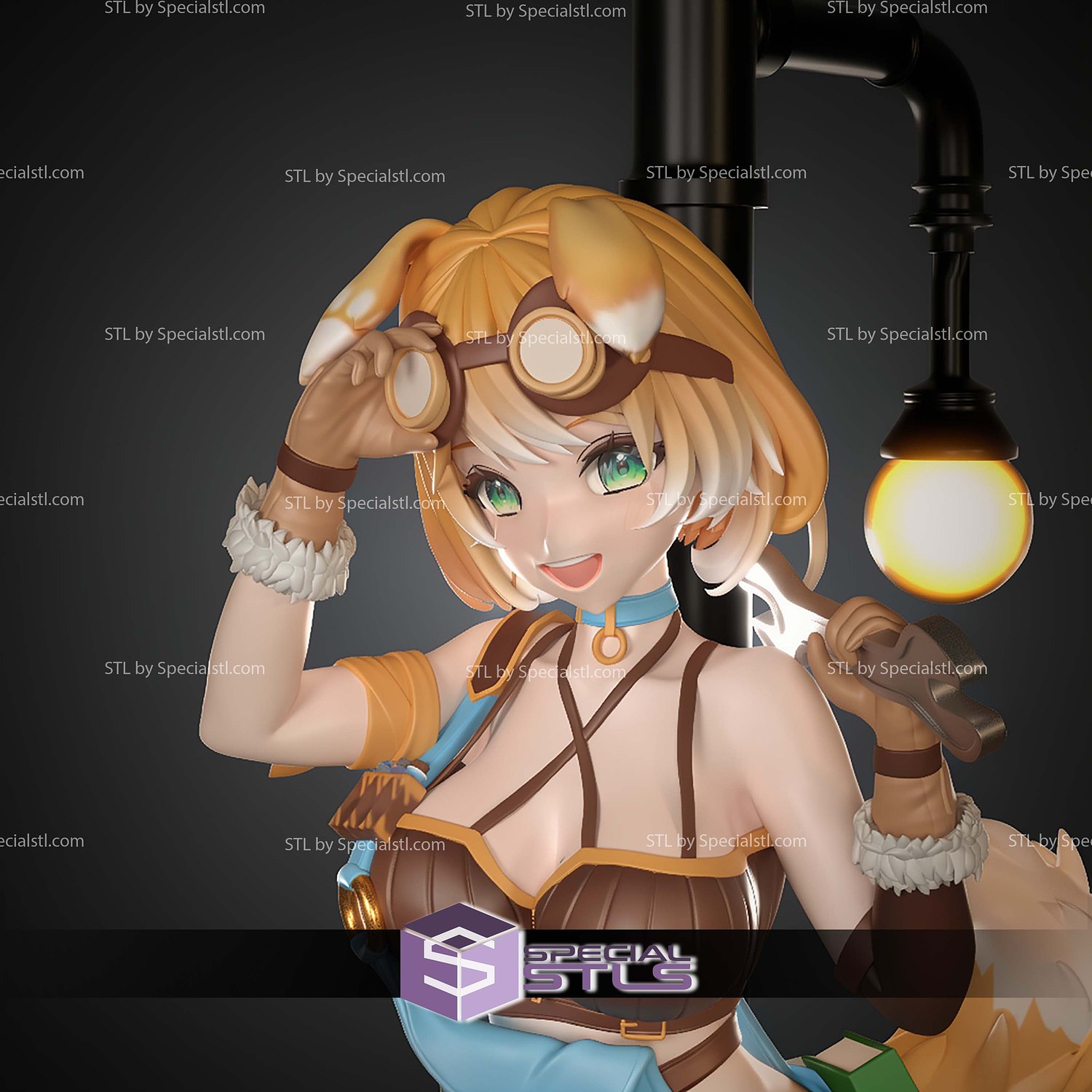 Bonnie Barkswell Virtual Youtuber STL Files 3D Model — view 4