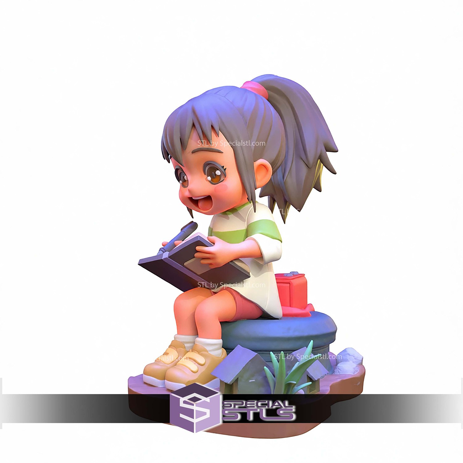 Chihiro Chibi Spirited Away STL Files 3D Model — view 2
