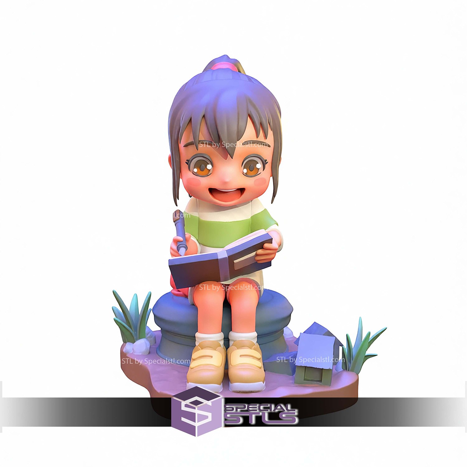 Chihiro Chibi Spirited Away STL Files 3D Model — view 3