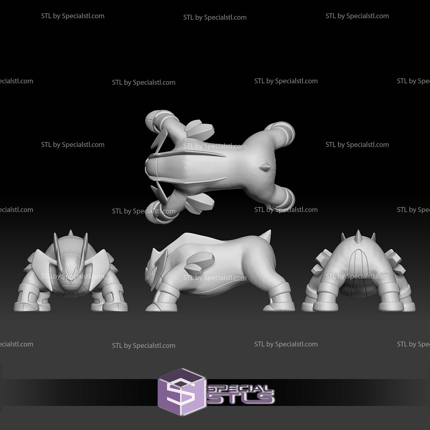 Pokemon STL Collection Terrakion 3D Model — view 2
