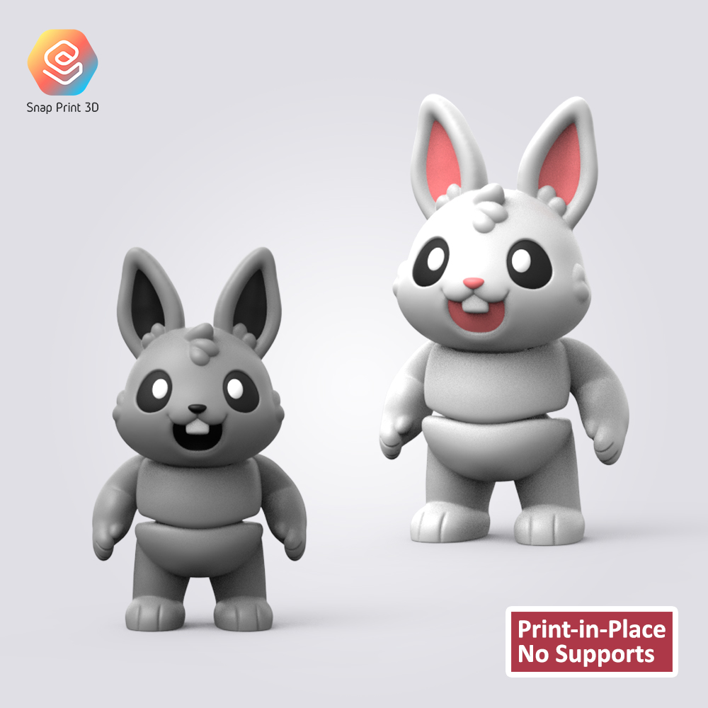 Flexi Rabbit 3D STL Model