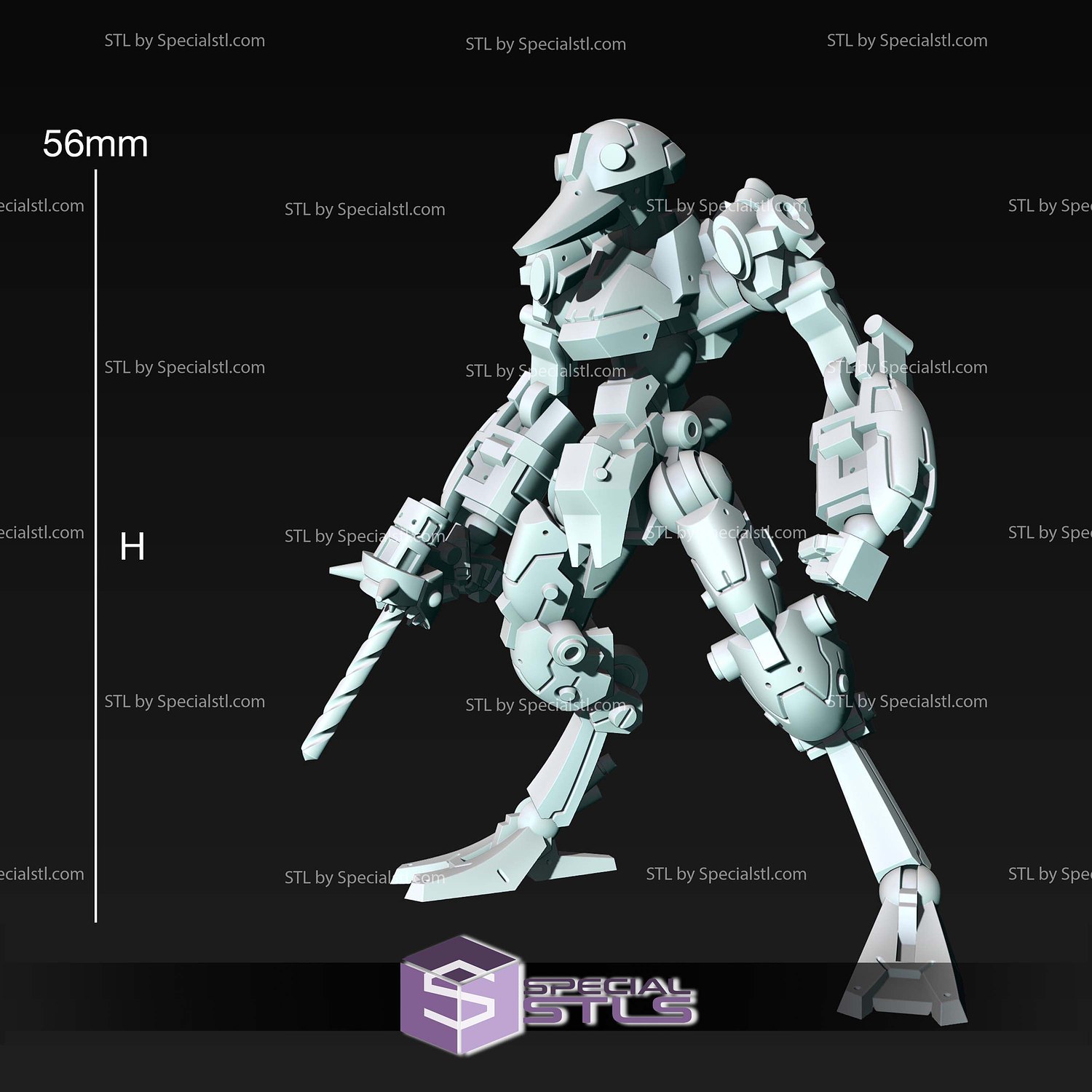 SA-17 Kun Peng Sculptures 3D Printing STL Model — view 3