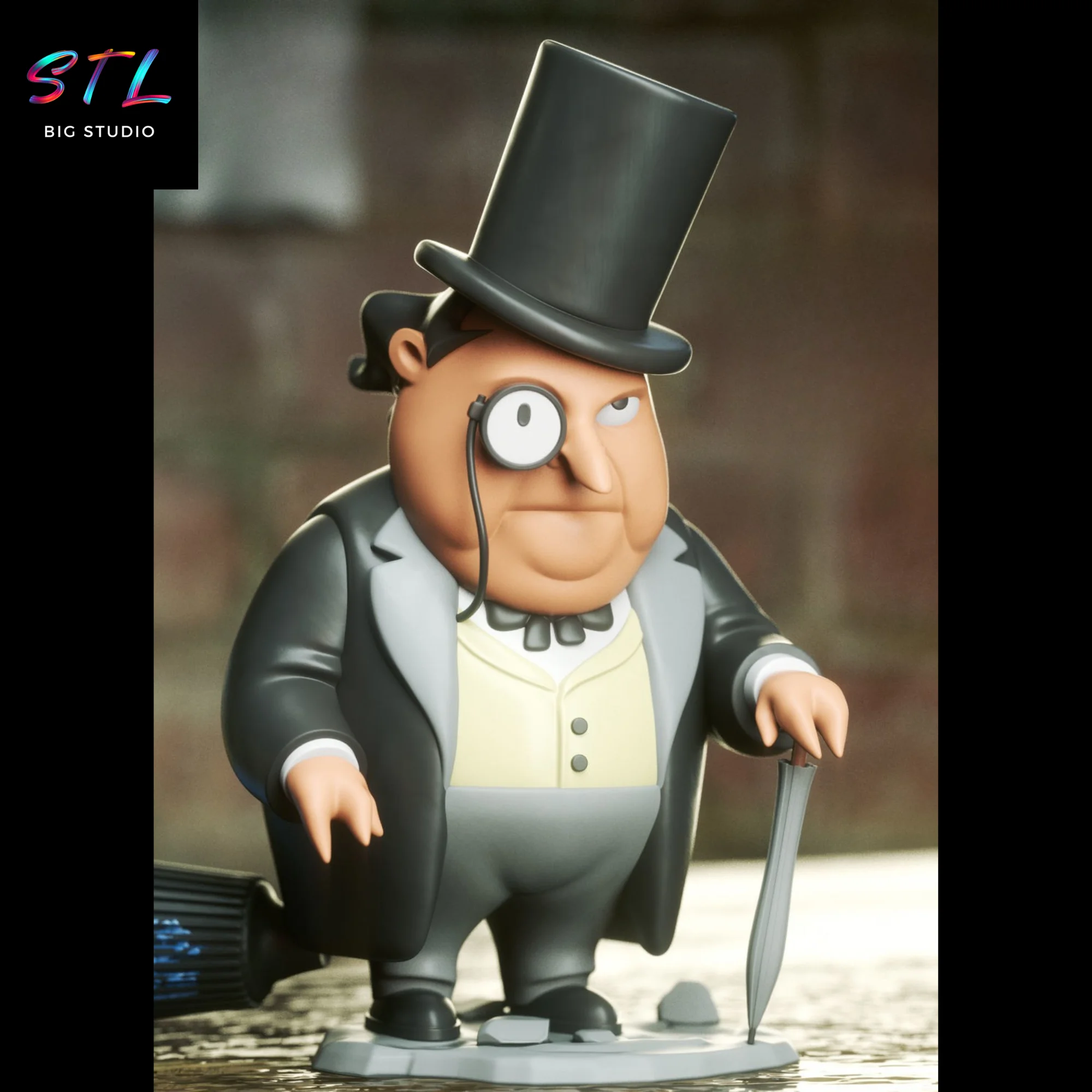 STL Penguin Chibi (Batman) | 3D Printable Figure Model