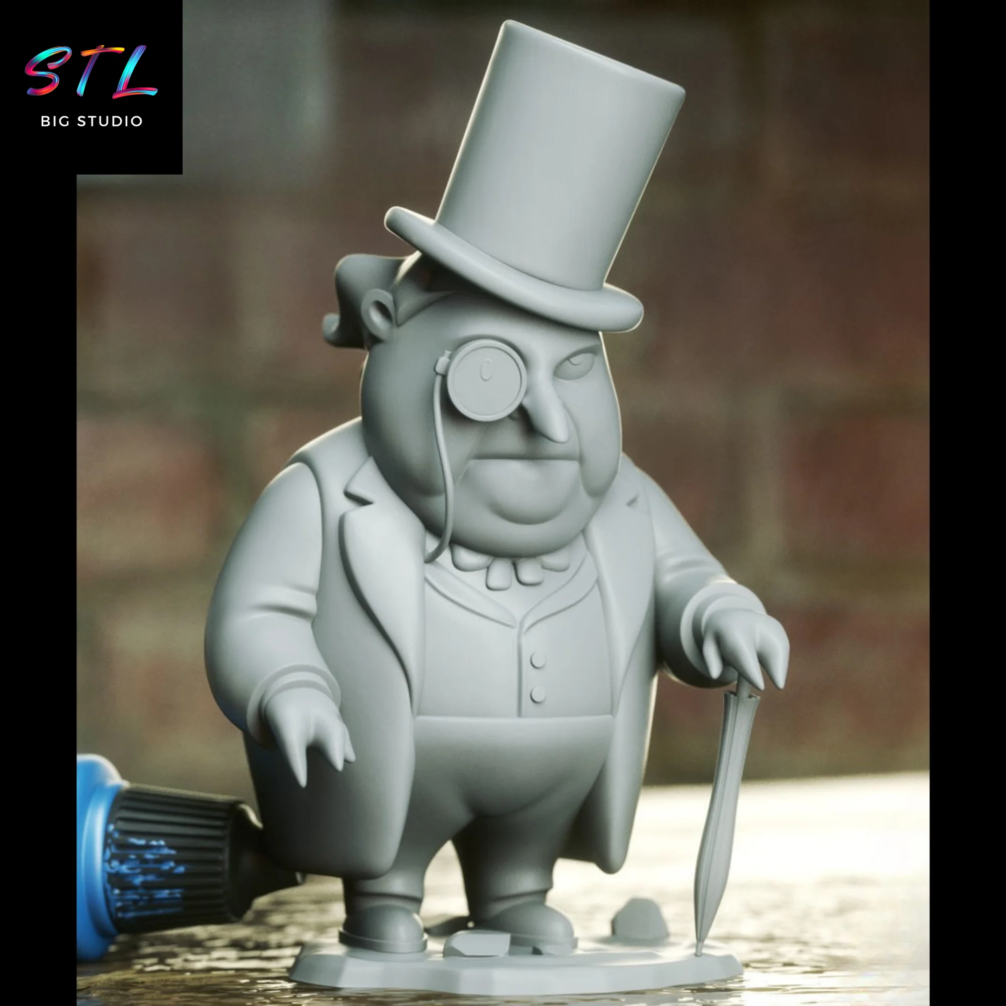 STL Penguin Chibi (Batman) | 3D Printable Figure Model — view 3