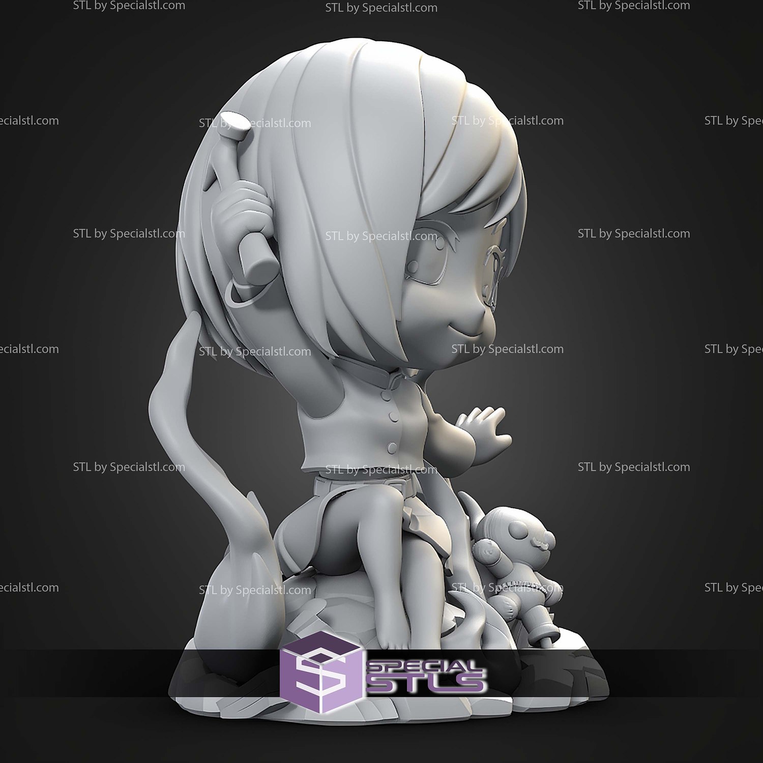 Nobara Kugisaki Jujutsu Kaisen Chibi STL Files 3D Model — view 2