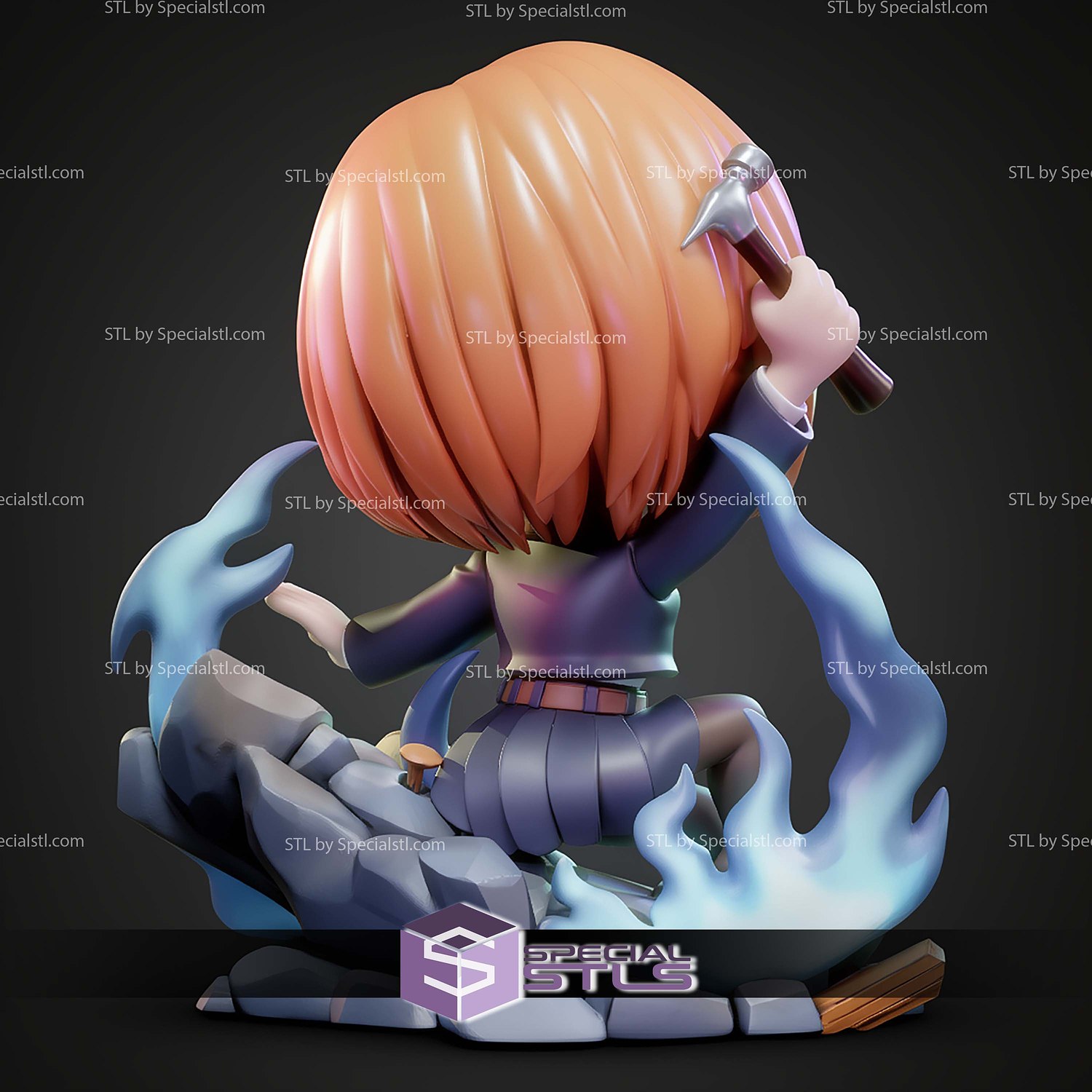 Nobara Kugisaki Jujutsu Kaisen Chibi STL Files 3D Model — view 6