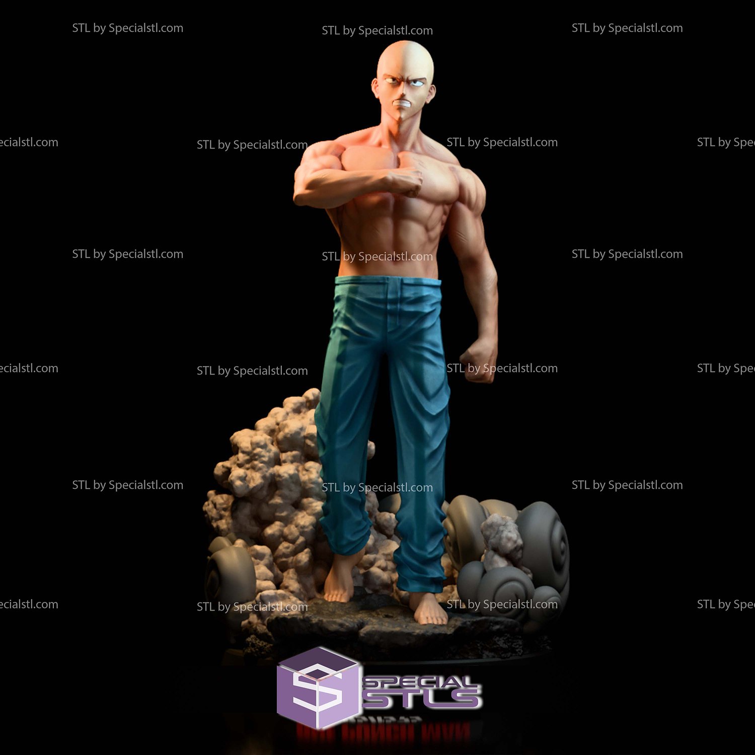 Saitama Home Outfit 3D Printer Files STL Model — view 2