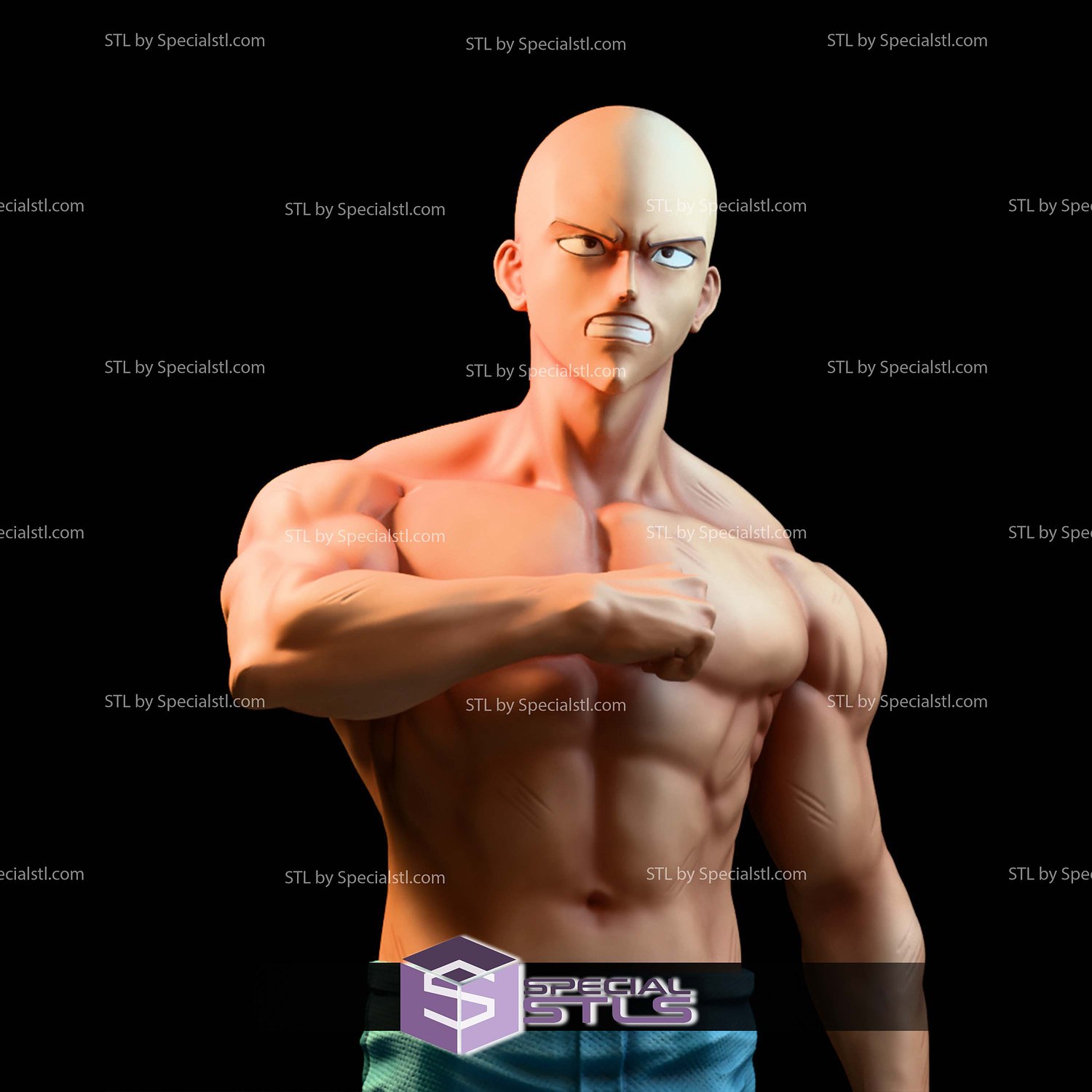 Saitama Home Outfit 3D Printer Files STL Model — view 3