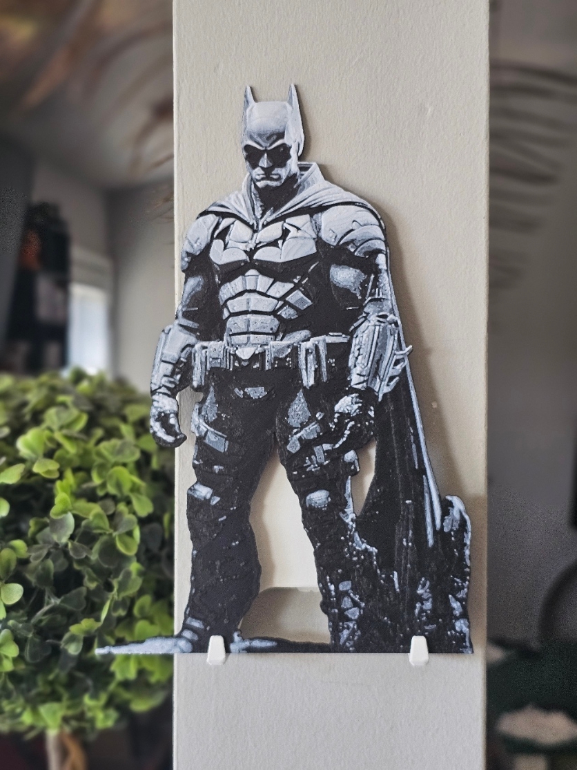 Batman Dark Knight 3D Textured Art Hueforge STL Model