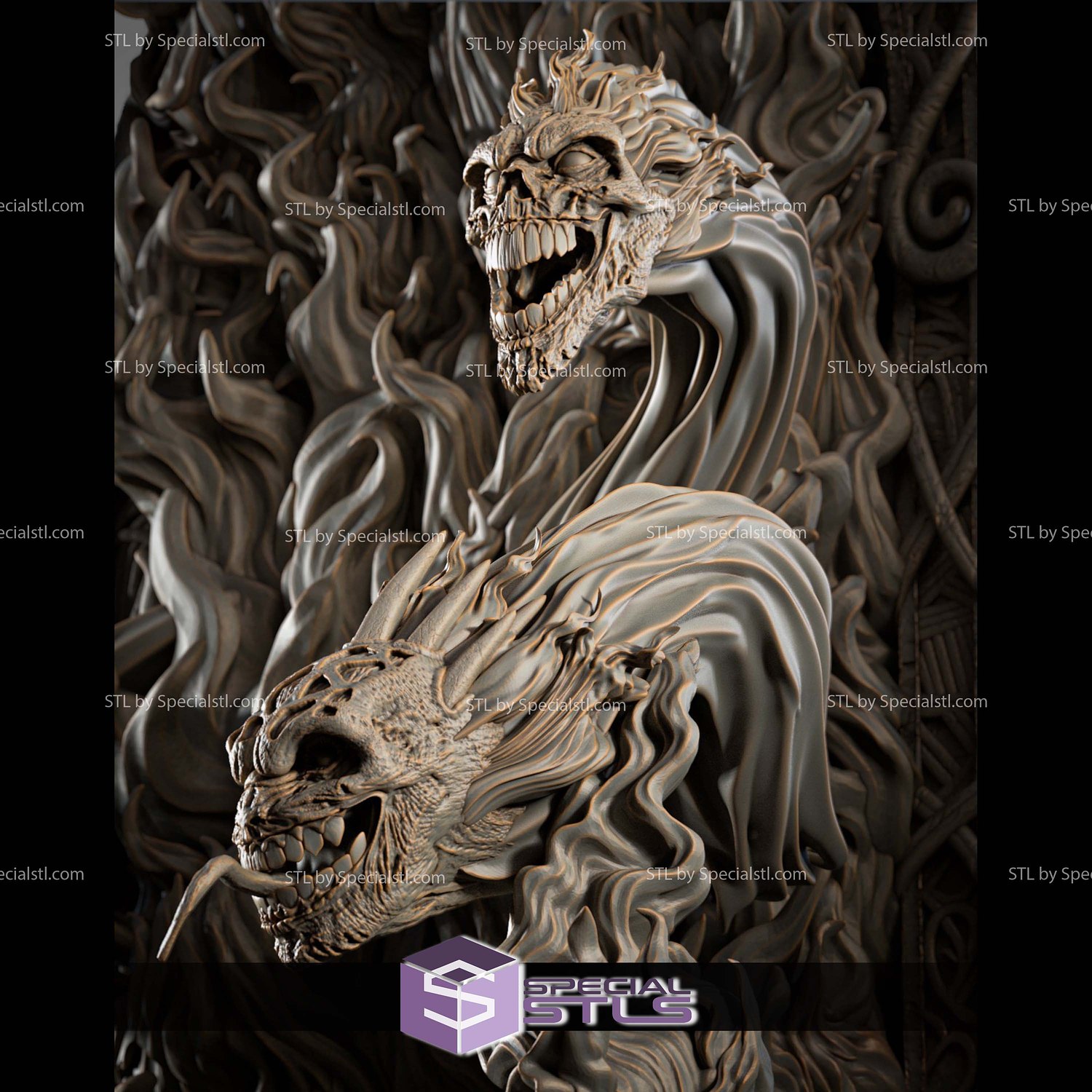 Blackheart Marvel Villain Sculptures 3D Printing STL Model — view 3