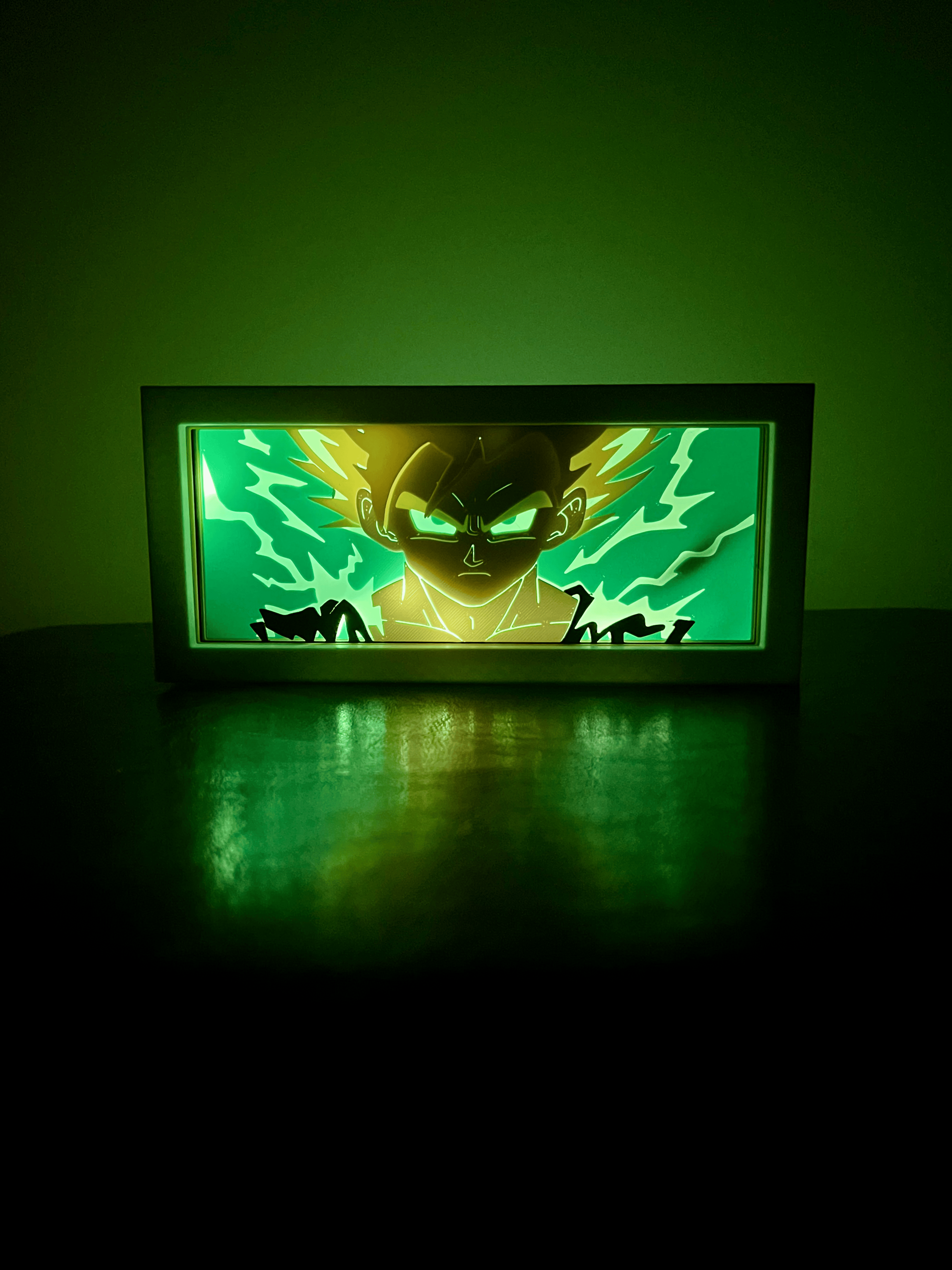 Gohan SSJ2 - LED Lightbox - NO AMS NEEDED 3D STL Model