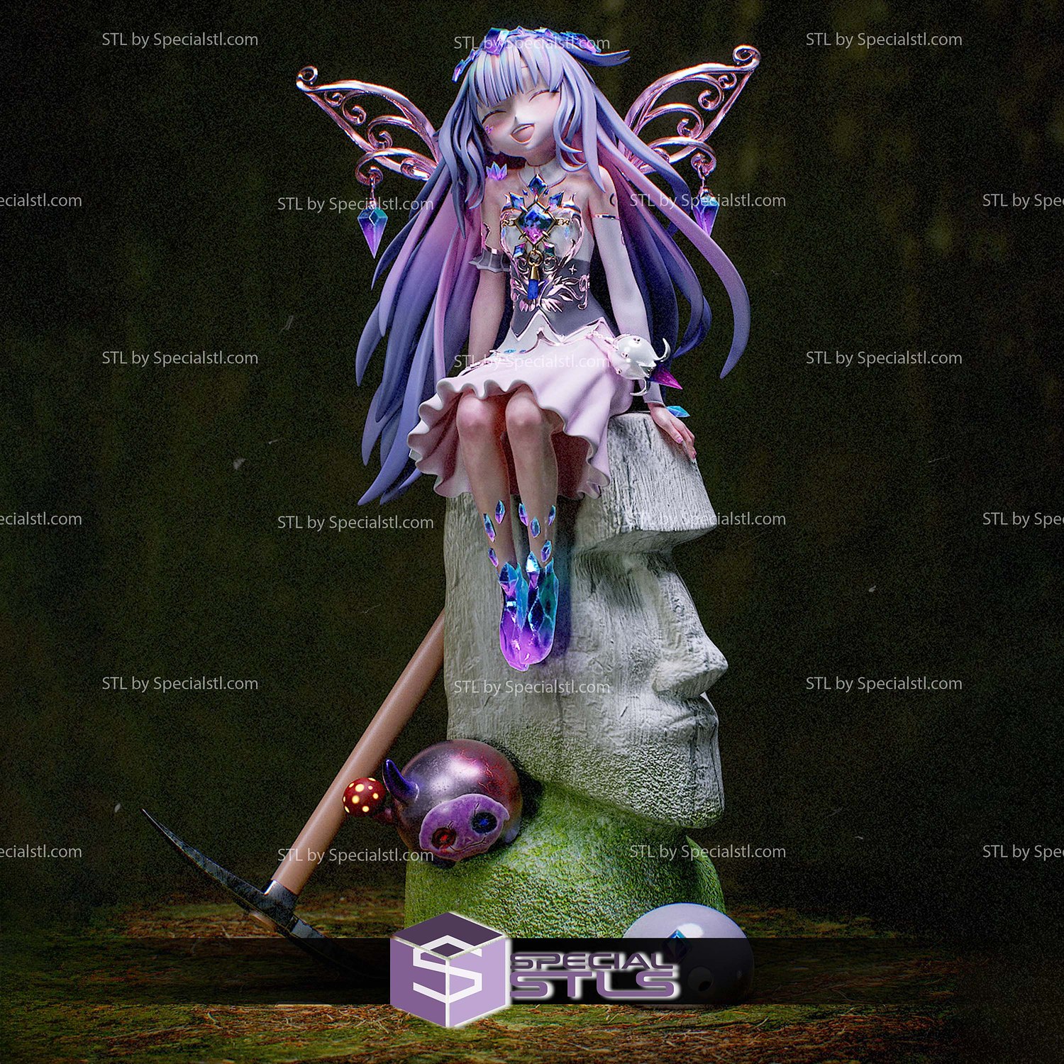 Koseki Bijou Virtual YouTuber STL Files 3D Model — view 4