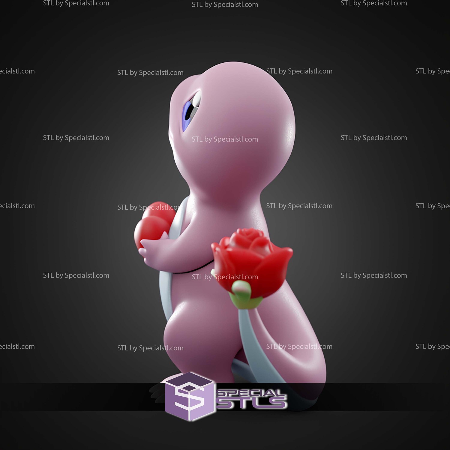 Basic Pokemon Collection Rose Charmander 3D STL Model — view 3