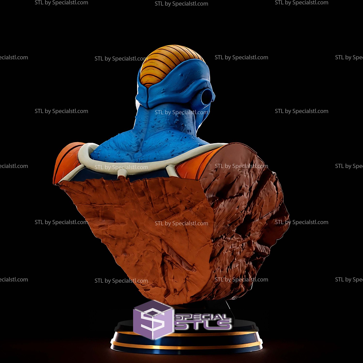 Burter Ginyu Force Bust STL Files 3D Model — view 4