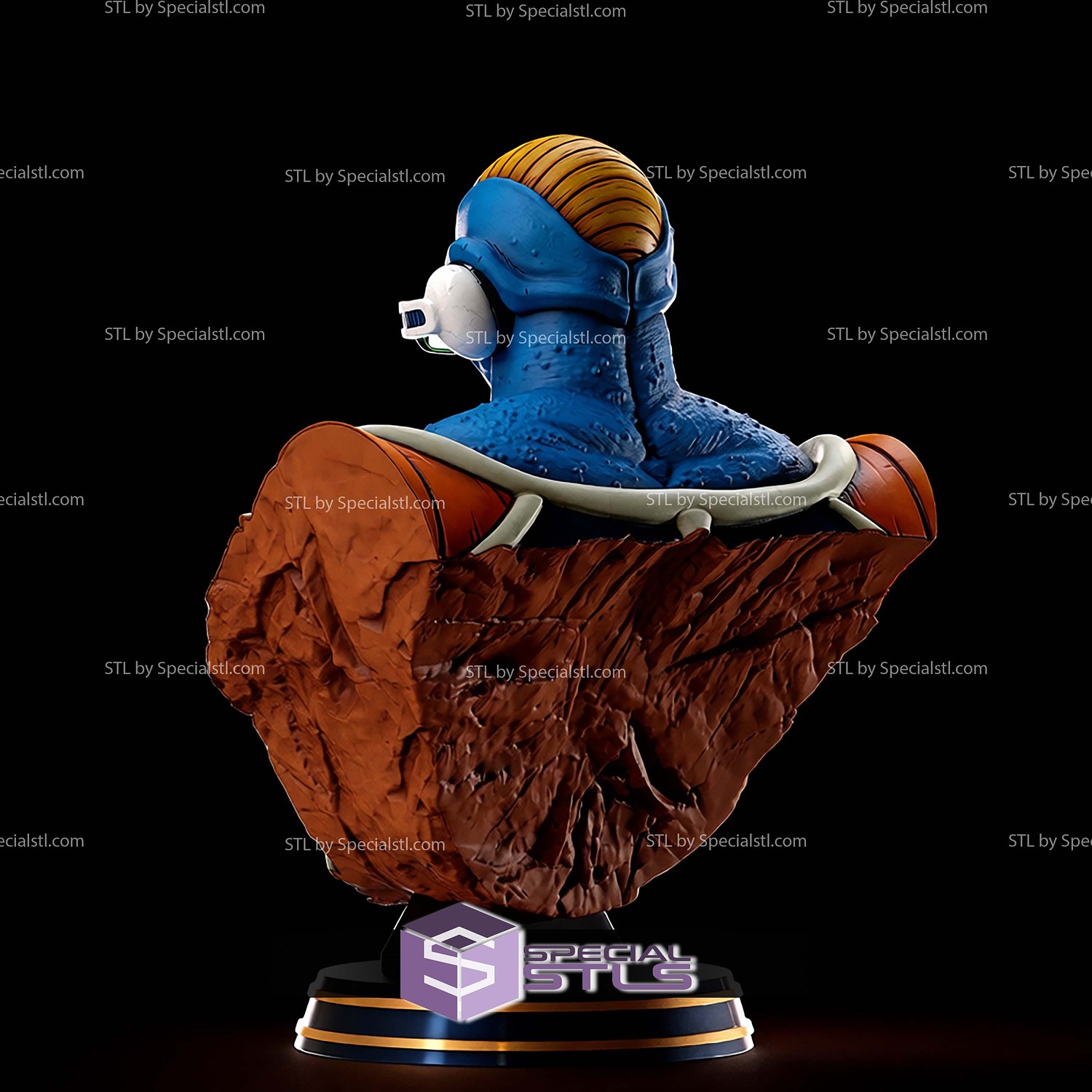 Burter Ginyu Force Bust STL Files 3D Model — view 5