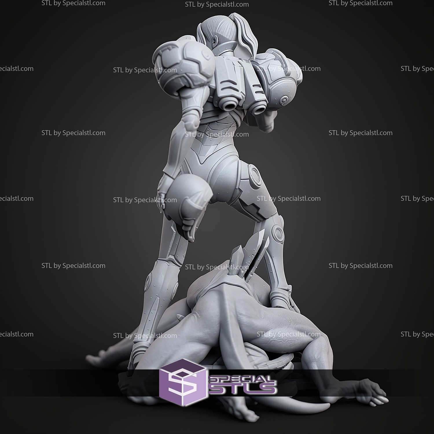 Samus And Enemy Body 194mm STL Files 3D Model — view 3
