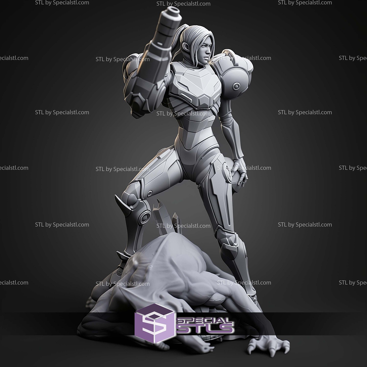 Samus And Enemy Body 194mm STL Files 3D Model — view 5